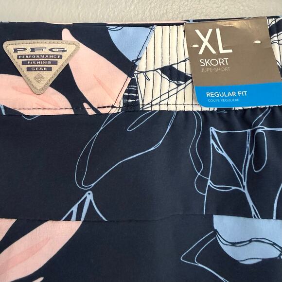 Columbia Blue Floral Tidal Sands II Skort NEW XL - Picture 6 of 7